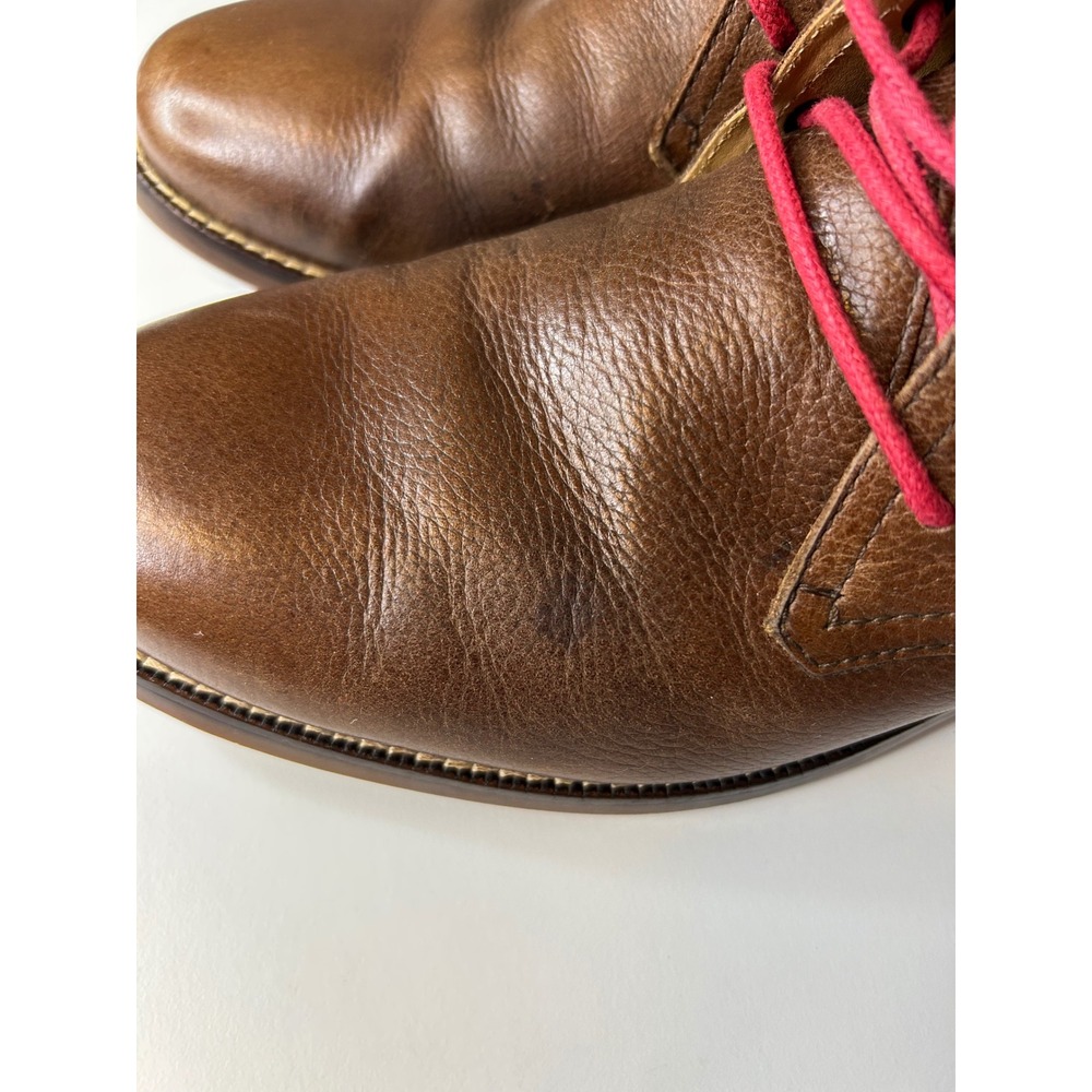 Cole Haan Kennedy Chukka Aesthetic Boots Brown Leather Red Laces Mens 8 M Used - Picture 6 of 13